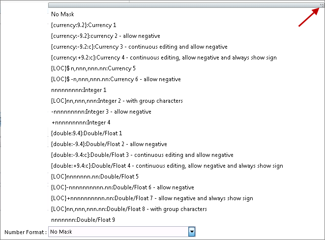 number type profile field_list