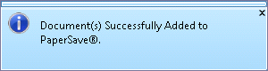 add document confirmation msg