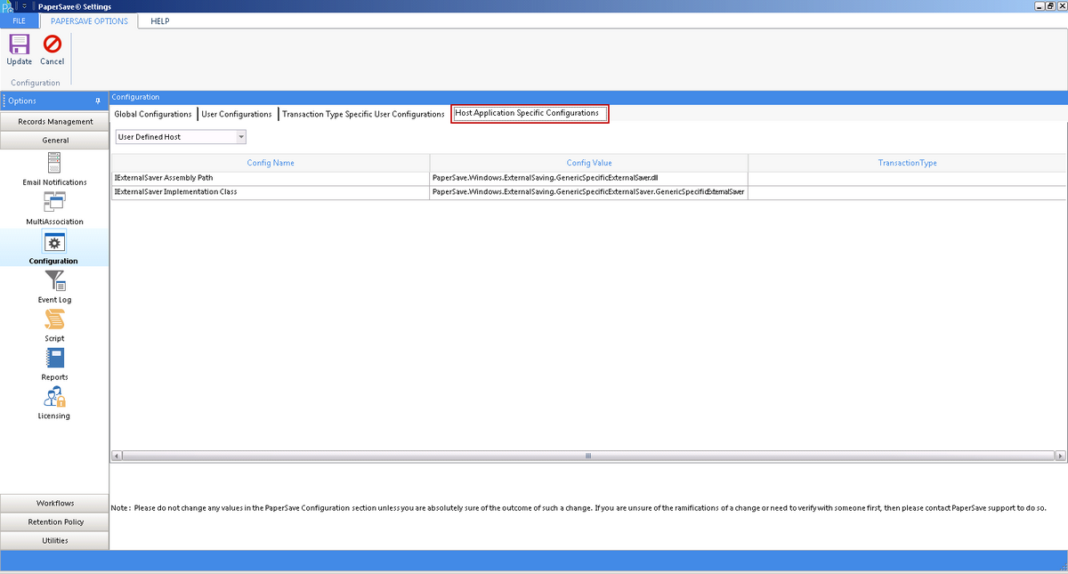 host application specific config.zoom75