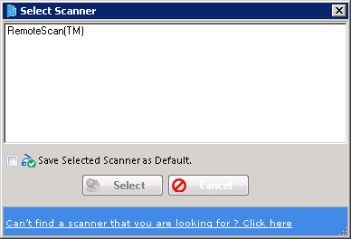 Select Scanner-windows