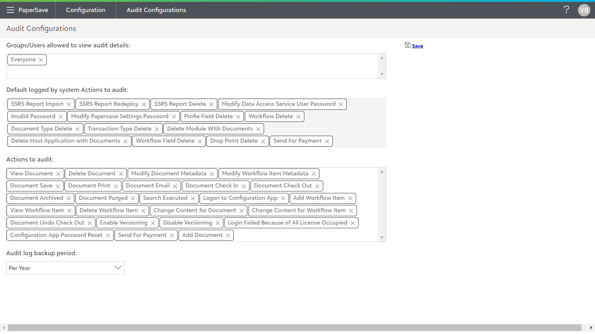 Audit Configurations