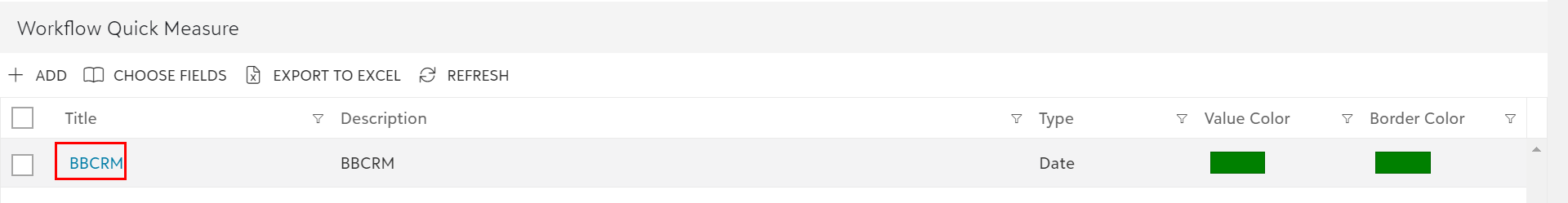 Managing a Workflow Quick Measure
