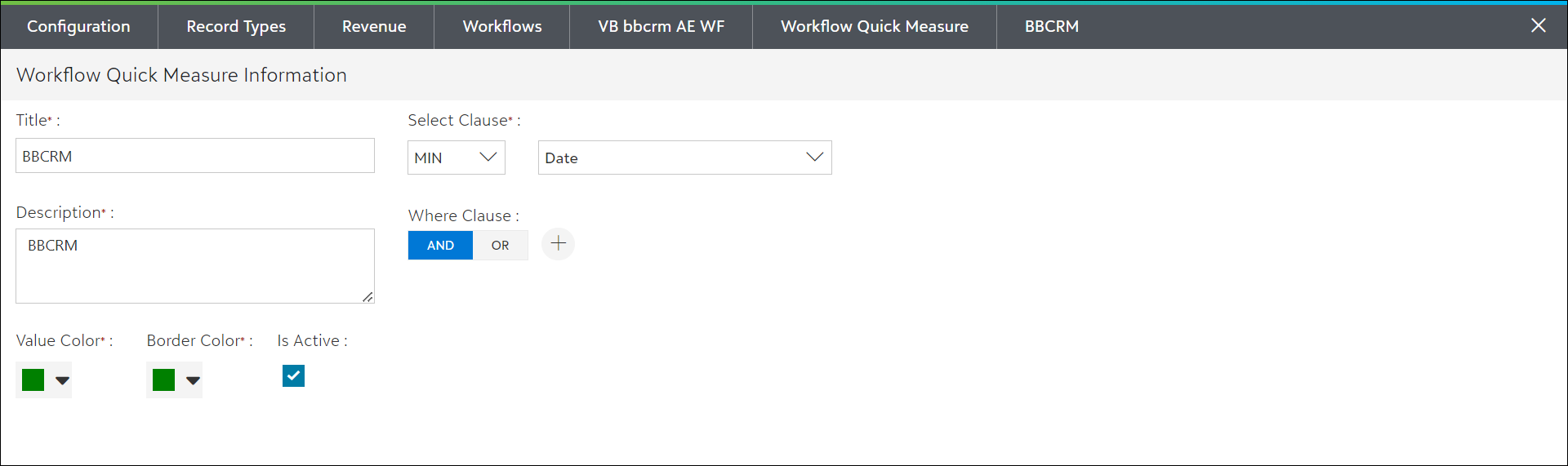 Managing a Workflow Quick Measure