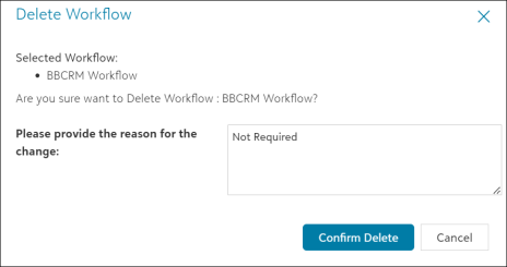 Deleting a Workflow