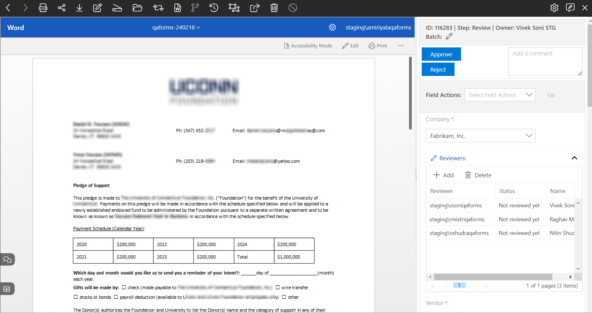 Viewing Workflow items submitted via Smart Forms