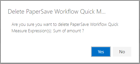 Deleting Workflow Quick Measure
