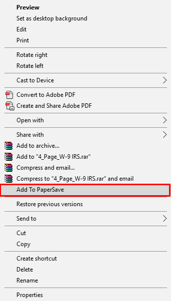 Windows file explorer integration