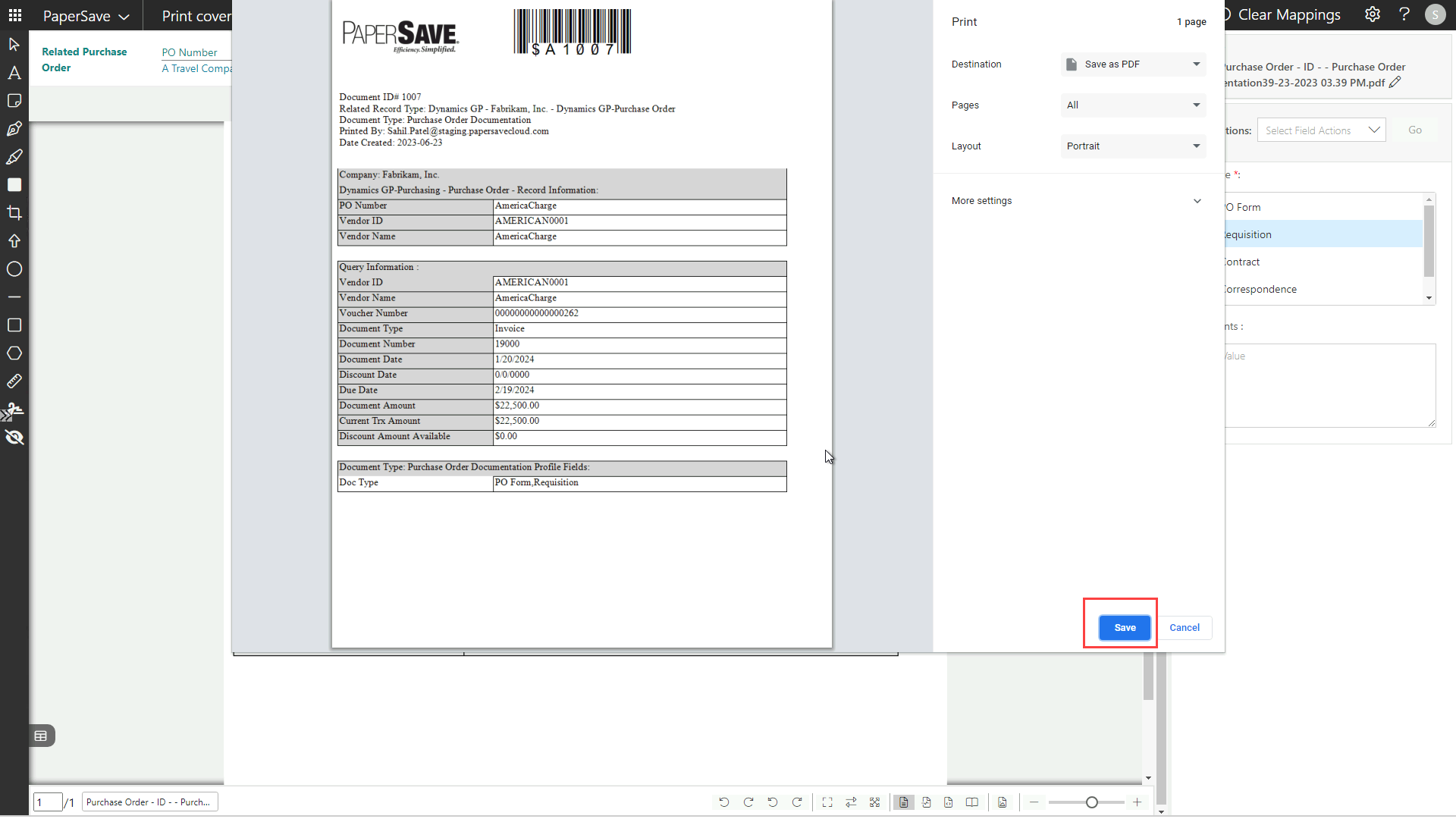 Print Scan Later Coversheets from query