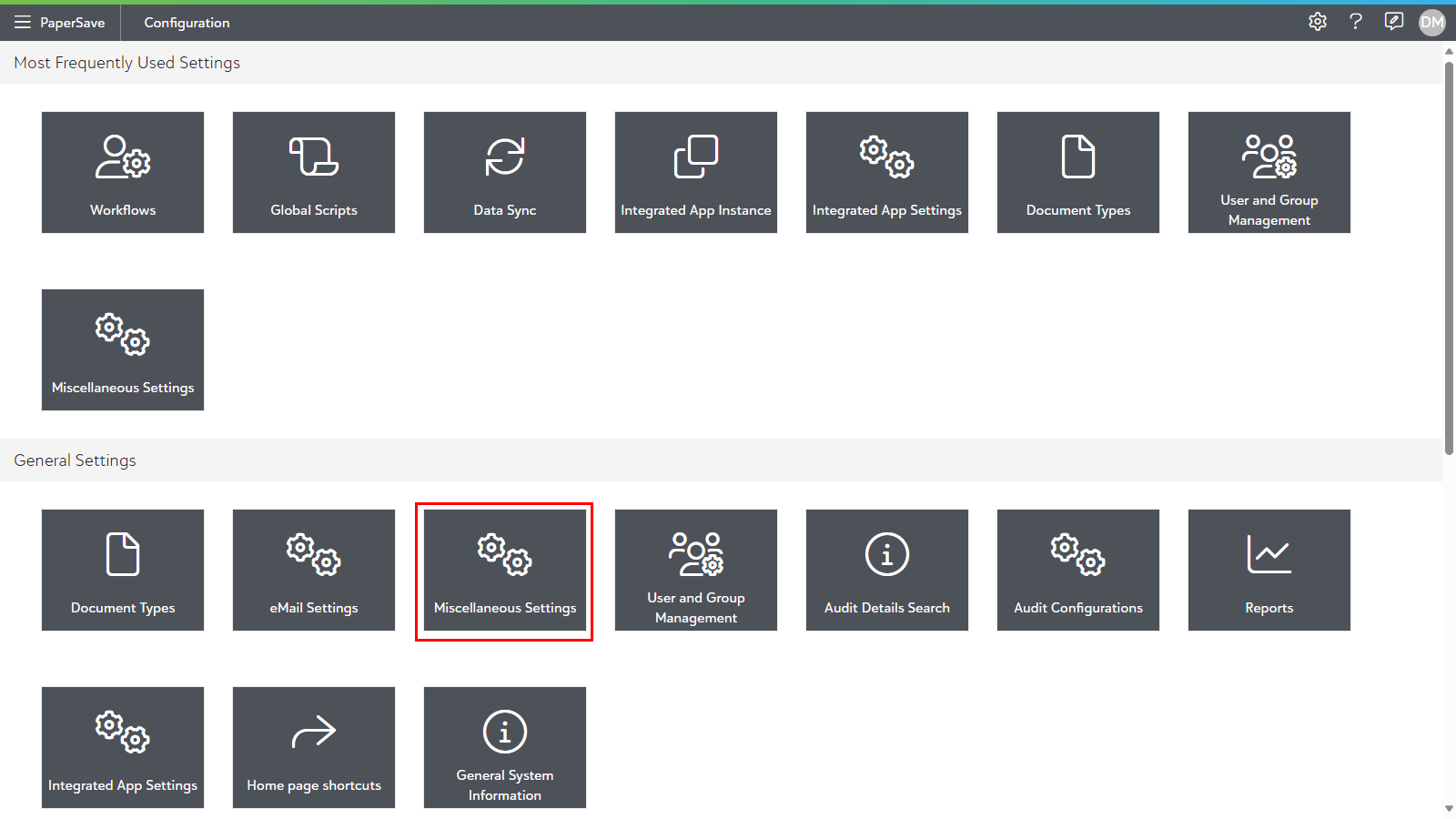 Miscellaneous Settings