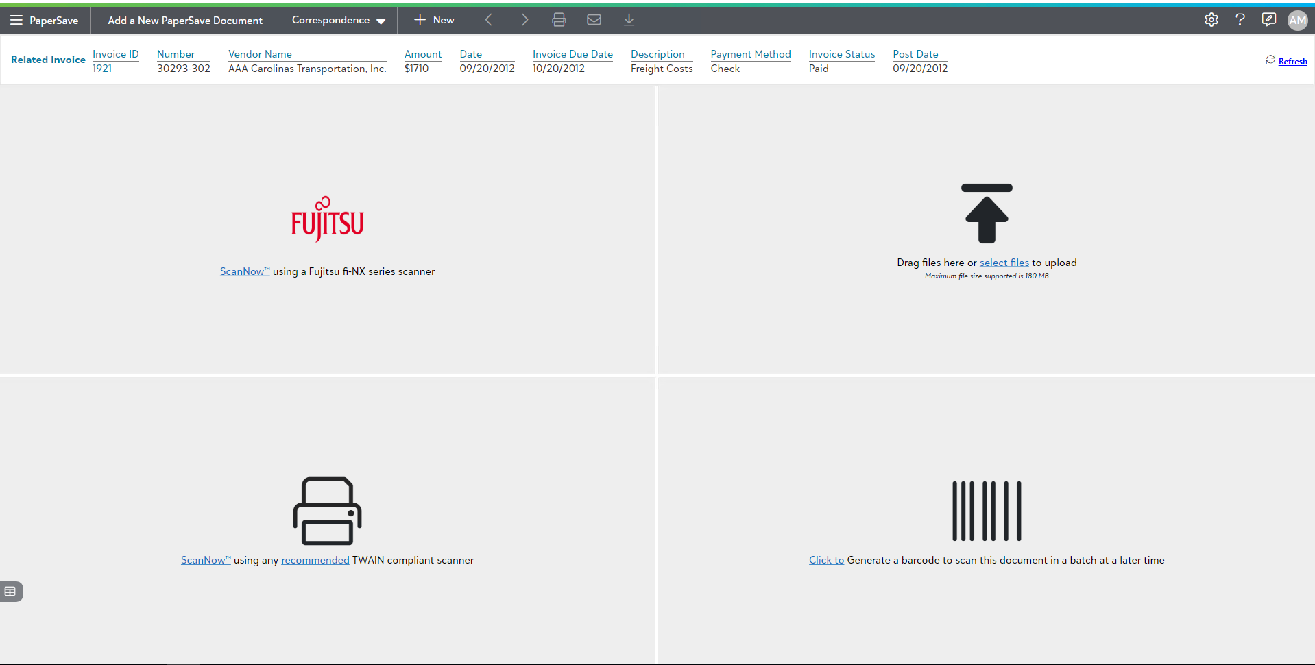 Adding Paperwork Add document