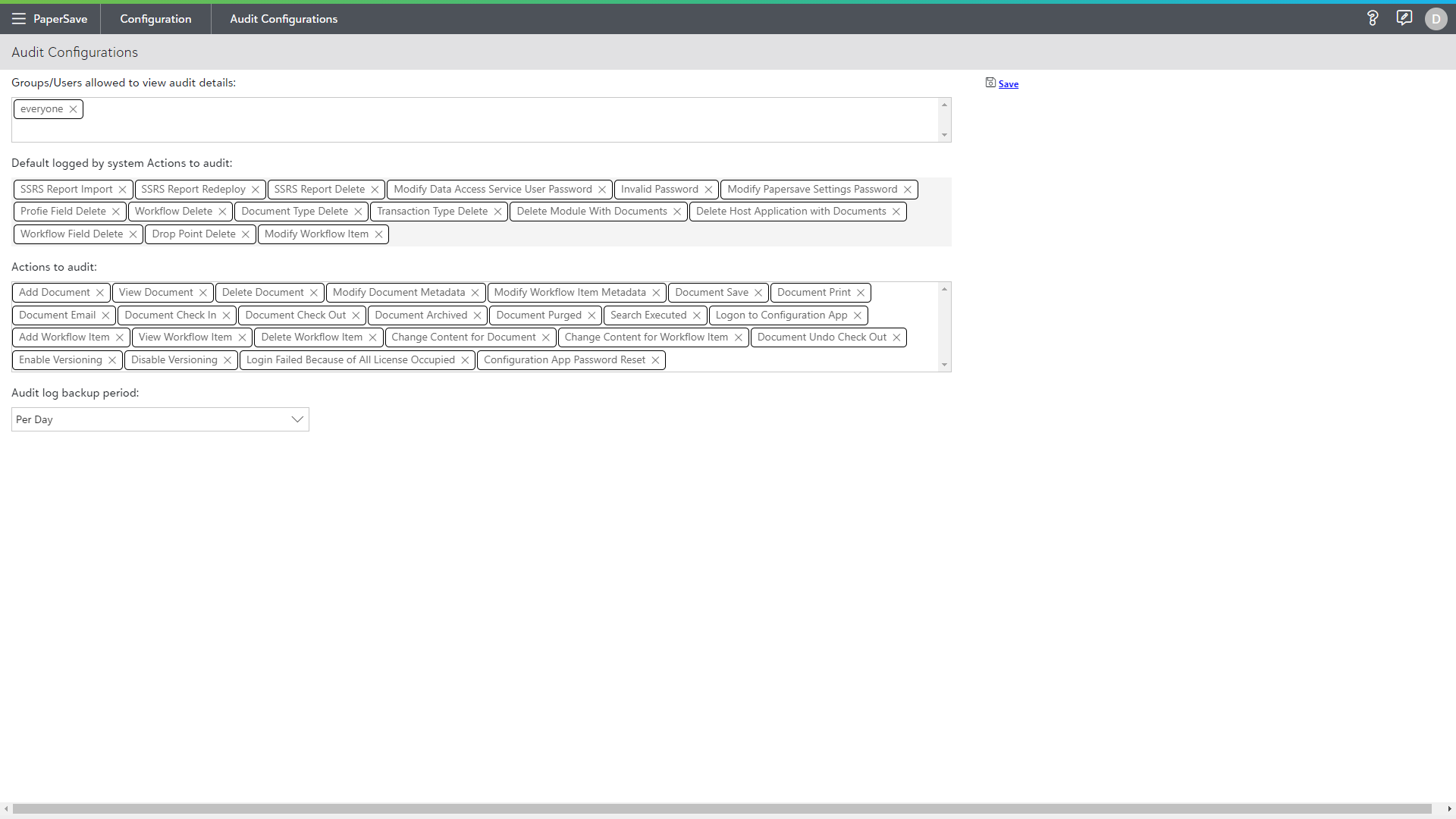 Audit Configuration