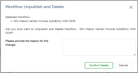 Deleting a Workflow